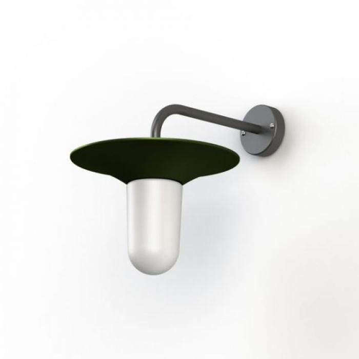 Mattglas farngrün